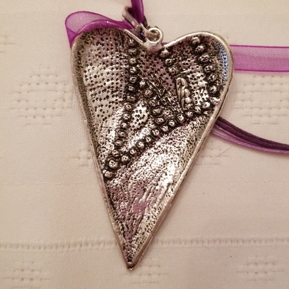 Enameled heart necklace - Picture 7 of 7